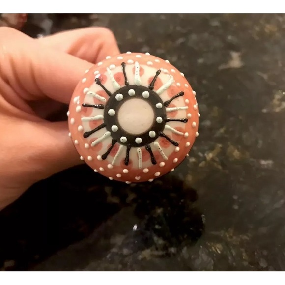 7 coral Anthropologie knobs - Picture 1 of 4